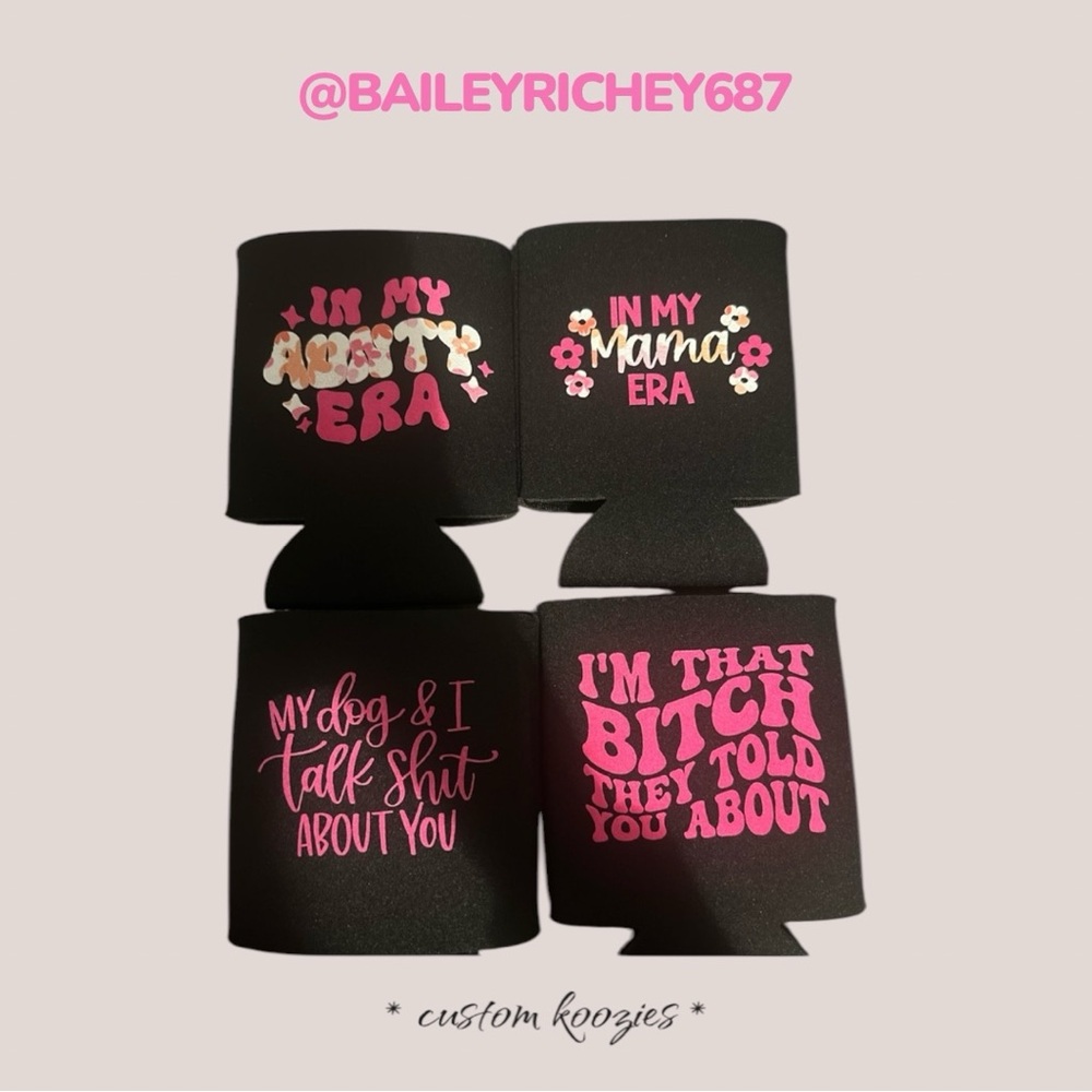 Custom Black Koozies !!!